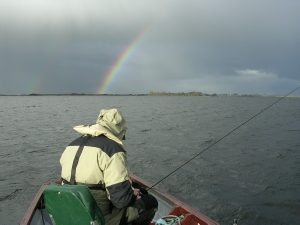 Bryan Hughes fishing a nice drift on Lough Corrib